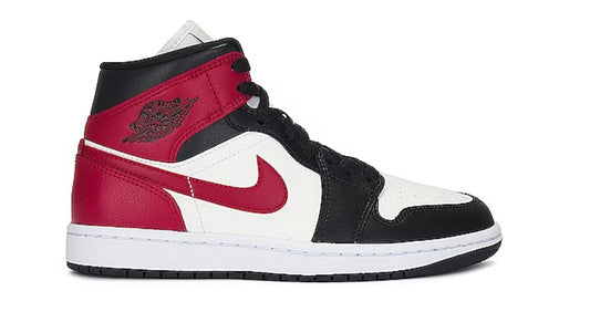 Jordan 1 Mid Gym Red Off Noir W