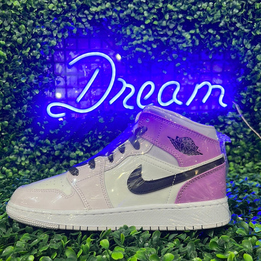 Jordan 1 Mid Barely Purple GS